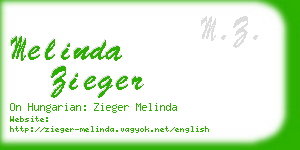 melinda zieger business card